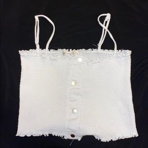 a white crop top